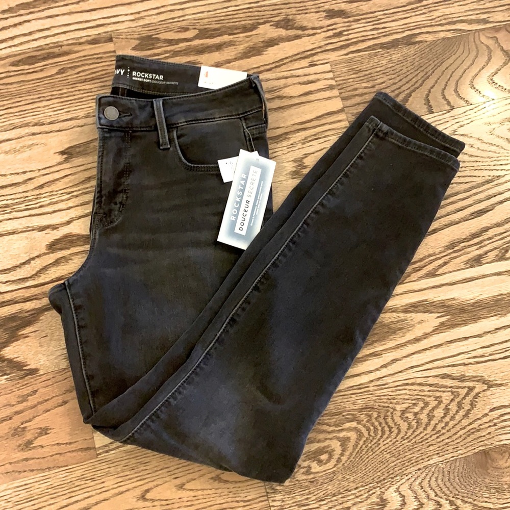 Old Navy Gray Rockstar Jeans
